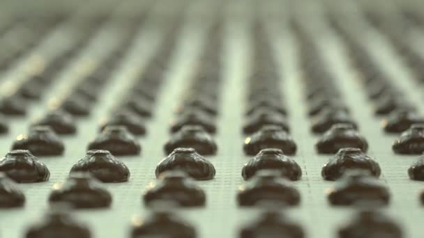 Στατική Αργή Κίνηση Μέτρια Βολή Των Παρτίδων Marshmallows Σοκολάτα Ιμάντα — Αρχείο Βίντεο