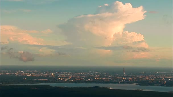 Повітряний Супер Широкий Вид Місто Рига Зверху — стокове відео
