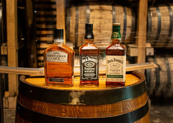  Lynchburg, Tennessee USA 11 Mayıs 2019. Jack Daniel 's, Tennessee viskisinin bir markası ve Jack Daniel Damıtımevi tarafından üretilen en çok satan Amerikan viskisidir.