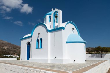 Yunanistan 'ın Karpathos Adası' ndaki küçük Yunan Şapeli.