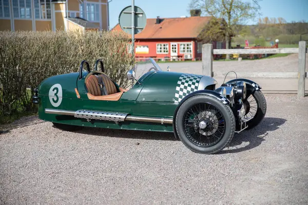 Eskilstuna, Sweden. May 1st, 2024 The Morgan Three Wheeler roadster.