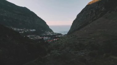 Sao Vicente yakınlarındaki İHA uçuşu, Madeira Sao Vicente 'den Nossa Senhora de Fatima Şapeli' ne hareket etti.