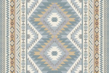 Etnik desensiz, geometrik Hint stili. Kabile etnik vektör dokusu. Aztek tarzında kusursuz çizgili desen. Hint, çingene, Afrika halısı. Bohem.