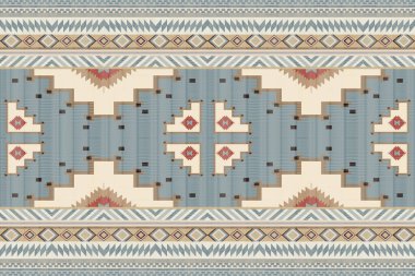 Etnik desensiz, geometrik Hint stili. Kabile etnik vektör dokusu. Aztek tarzında kusursuz çizgili desen. Hint, çingene, Afrika halısı. Bohem.