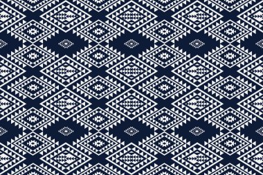 Navajo kabile vektörünün kusursuz şekli. Yerli Amerikan süsü. Etnik güney batı dekoru tarzı. Boho geometrik süs. Vektör kusursuz desen. Meksika battaniyesi, halı. Örülmüş halı illüstrasyonu.