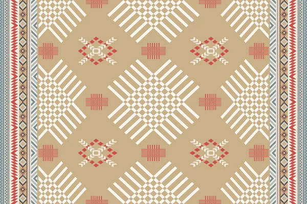 Navajo kabile vektörünün kusursuz şekli. Yerli Amerikan süsü. Etnik güney batı dekoru tarzı. Boho geometrik süs. Vektör kusursuz desen. Meksika battaniyesi, halı. Örülmüş halı illüstrasyonu.