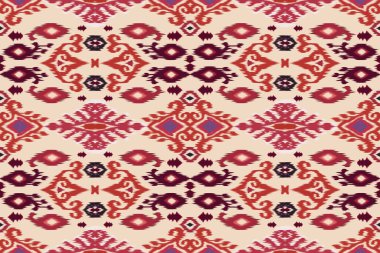 Etnik desensiz, geometrik Hint stili. Kabile etnik vektör dokusu. Aztek tarzında kusursuz çizgili desen. Hint, çingene, Afrika halısı. Bohem.