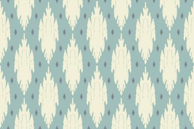 Ikat kabilesinin kusursuz deseni. Etnik Aztek kumaşlı halı mandala süsü yerli Boho sembolü tekstil. Geometrik Afro-Amerikan doğulu geleneksel vektör çizimleri. Nakış stili.