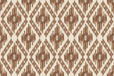 Ikat kabilesinin kusursuz deseni. Etnik Aztek kumaşlı halı mandala süsü yerli Boho sembolü tekstil. Geometrik Afro-Amerikan doğulu geleneksel vektör çizimleri. Nakış stili.