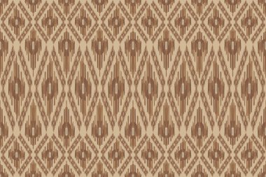 Ikat kabilesinin kusursuz deseni. Etnik Aztek kumaşlı halı mandala süsü yerli Boho sembolü tekstil. Geometrik Afro-Amerikan doğulu geleneksel vektör çizimleri. Nakış stili.