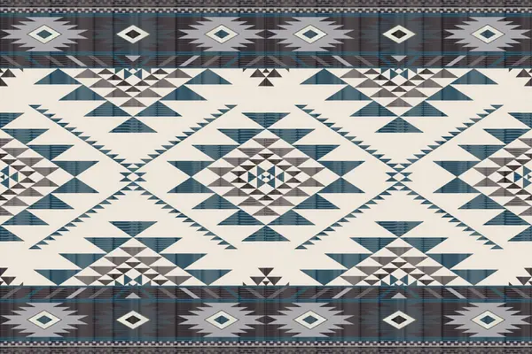 Navajo kabile vektörünün kusursuz şekli. Yerli Amerikan süsü. Etnik güney batı dekoru tarzı. Boho geometrik süs. Vektör kusursuz desen. Meksika battaniyesi, halı. Örülmüş halı illüstrasyonu.