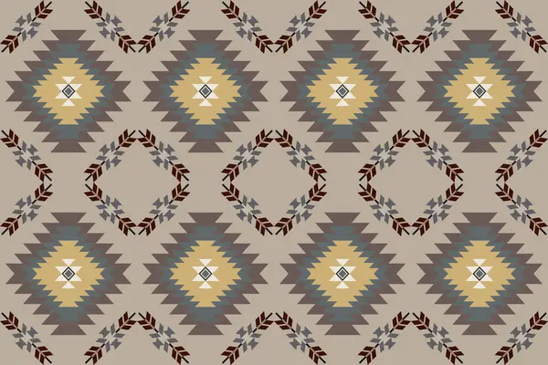 ナバホ族ベクトルシームレスパターン ネイティブアメリカンの装飾 南西部のエスニックな装飾スタイル ボーホーの幾何学的な装飾 ベクトルシームレスパターン メキシコの毛布 編まれた絨毯のイラスト — ストックベクタ