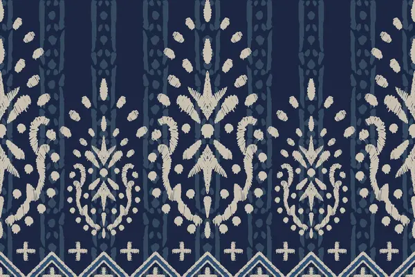 Ikat kabilesinin kusursuz deseni. Etnik Aztek kumaşlı halı mandala süsü yerli Boho sembolü tekstil. Geometrik Afro-Amerikan doğulu geleneksel vektör çizimleri. Nakış stili.