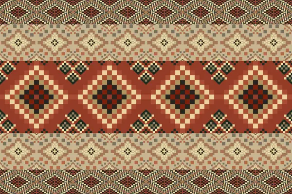 Navajo Tribal Vector Seamless Pattern Native American Ornament Ethnic South — Stock Vector