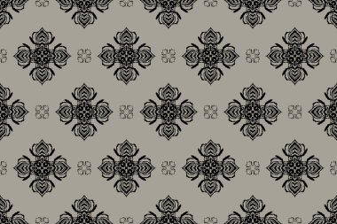 Ikat kabilesinin kusursuz deseni. Etnik Aztek kumaşlı halı mandala süsü yerli Boho sembolü tekstil. Geometrik Afro-Amerikan doğulu geleneksel vektör çizimleri. Nakış stili.