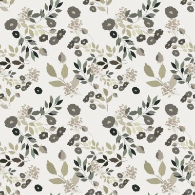 Kusursuz soyut çiçek açan tasarım. Çiçeksiz desenli. Grunge, suluboya tarzda çiçek ve bitkilerle özdeşleştirilmiş soyut sanat vektörü.