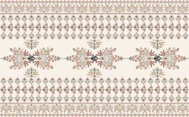 Ikat kabilesinin kusursuz deseni. Etnik Aztek kumaşlı halı mandala süsü yerli Boho sembolü tekstil. Geometrik Afro-Amerikan doğulu geleneksel vektör çizimleri. Nakış stili.