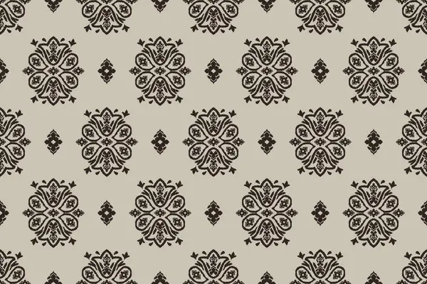 Ikat kabilesinin kusursuz deseni. Etnik Aztek kumaşlı halı mandala süsü yerli Boho sembolü tekstil. Geometrik Afro-Amerikan doğulu geleneksel vektör çizimleri. Nakış stili.