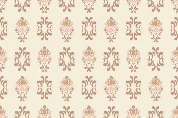 Ikat kabilesinin kusursuz deseni. Etnik Aztek kumaşlı halı mandala süsü yerli Boho sembolü tekstil. Geometrik Afro-Amerikan doğulu geleneksel vektör çizimleri. Nakış stili.