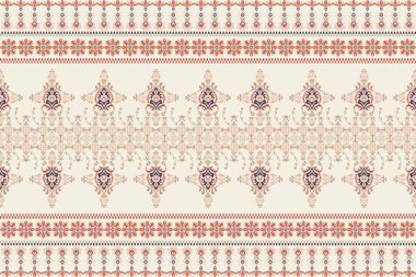 Afrika boho desenli desenli desenli Ikat desenli işlemeli motifler. Etnik faks çiçekli Hint deseni Ikat desenli Etnik desen. Sınır Hindistanı çiçekli Aztek nakış desenleri..