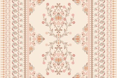 Afrika boho desenli desenli desenli Ikat desenli işlemeli motifler. Etnik faks çiçekli Hint deseni Ikat desenli Etnik desen. Sınır Hindistanı çiçekli Aztek nakış desenleri..