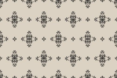 Ikat kabilesinin kusursuz deseni. Etnik Aztek kumaşlı halı mandala süsü yerli Boho sembolü tekstil. Geometrik Afro-Amerikan doğulu geleneksel vektör çizimleri. Nakış stili.