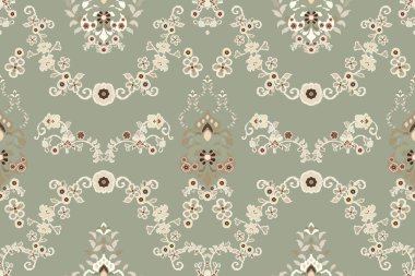 Afrika boho desenli desenli desenli Ikat desenli işlemeli motifler. Etnik faks çiçekli Hint deseni Ikat desenli Etnik desen. Sınır Hindistanı çiçekli Aztek nakış desenleri..