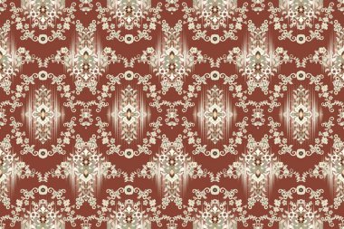 Afrika boho desenli desenli desenli Ikat desenli işlemeli motifler. Etnik faks çiçekli Hint deseni Ikat desenli Etnik desen. Sınır Hindistanı çiçekli Aztek nakış desenleri..