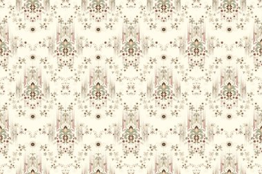 Afrika boho desenli desenli desenli Ikat desenli işlemeli motifler. Etnik faks çiçekli Hint deseni Ikat desenli Etnik desen. Sınır Hindistanı çiçekli Aztek nakış desenleri..