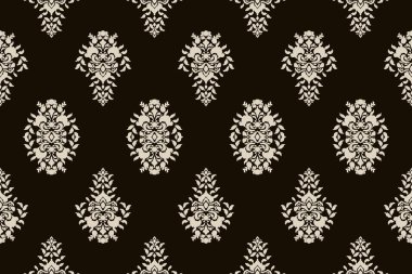 Afrika boho desenli desenli desenli Ikat desenli işlemeli motifler. Etnik faks çiçekli Hint deseni Ikat desenli Etnik desen. Sınır Hindistanı çiçekli Aztek nakış desenleri..