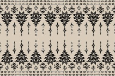 Afrika boho desenli desenli desenli Ikat desenli işlemeli motifler. Etnik faks çiçekli Hint deseni Ikat desenli Etnik desen. Sınır Hindistanı çiçekli Aztek nakış desenleri..