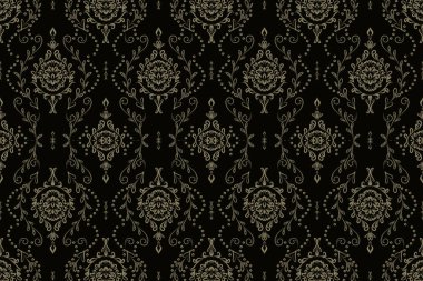 Afrika boho desenli desenli desenli Ikat desenli işlemeli motifler. Etnik faks çiçekli Hint deseni Ikat desenli Etnik desen. Sınır Hindistanı çiçekli Aztek nakış desenleri..