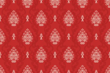 Afrika boho desenli desenli desenli Ikat desenli işlemeli motifler. Etnik faks çiçekli Hint deseni Ikat desenli Etnik desen. Sınır Hindistanı çiçekli Aztek nakış desenleri..