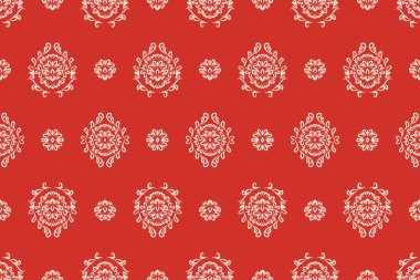 Afrika boho desenli desenli desenli Ikat desenli işlemeli motifler. Etnik faks çiçekli Hint deseni Ikat desenli Etnik desen. Sınır Hindistanı çiçekli Aztek nakış desenleri..