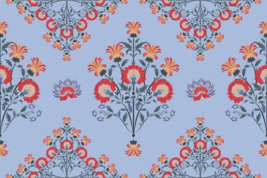 Afrika boho desenli desenli desenli Ikat desenli işlemeli motifler. Etnik faks çiçekli Hint deseni Ikat desenli Etnik desen. Sınır Hindistanı çiçekli Aztek nakış desenleri..