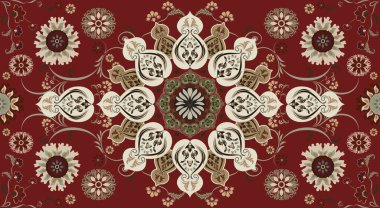 Afrika boho desenli desenli desenli Ikat desenli işlemeli motifler. Etnik faks çiçekli Hint deseni Ikat desenli Etnik desen. Sınır Hindistanı çiçekli Aztek nakış desenleri..