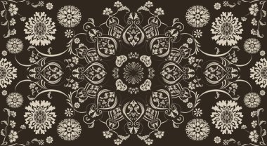 Afrika boho desenli desenli desenli Ikat desenli işlemeli motifler. Etnik faks çiçekli Hint deseni Ikat desenli Etnik desen. Sınır Hindistanı çiçekli Aztek nakış desenleri..