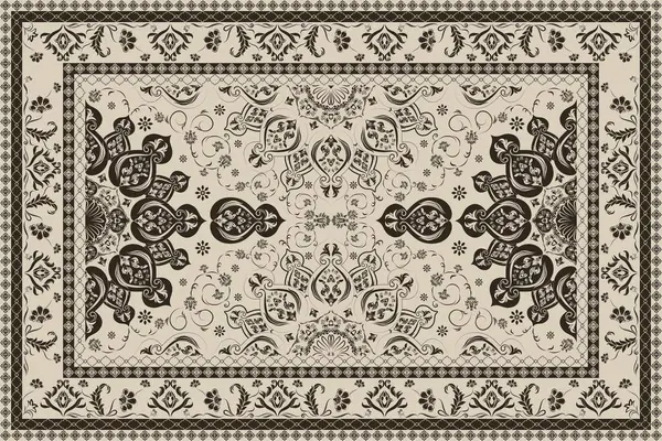 Klasik Arap deseni. İran halısı. Kumaş tasarımı, el yapımı, iç dekorasyon ve tekstil için zengin süs. Geometrik süslemeli İran halısının soyut tasarımı. Fas tarzı arka plan..