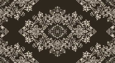 Afrika boho desenli desenli desenli Ikat desenli işlemeli motifler. Etnik faks çiçekli Hint deseni Ikat desenli Etnik desen. Sınır Hindistanı çiçekli Aztek nakış desenleri..