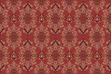 Afrika boho desenli desenli desenli Ikat desenli işlemeli motifler. Etnik faks çiçekli Hint deseni Ikat desenli Etnik desen. Sınır Hindistanı çiçekli Aztek nakış desenleri..