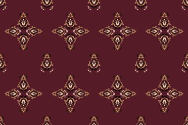 Afrika boho desenli desenli desenli Ikat desenli işlemeli motifler. Etnik faks çiçekli Hint deseni Ikat desenli Etnik desen. Sınır Hindistanı çiçekli Aztek nakış desenleri..