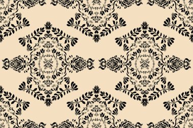 Afrika boho desenli desenli desenli Ikat desenli işlemeli motifler. Etnik faks çiçekli Hint deseni Ikat desenli Etnik desen. Sınır Hindistanı çiçekli Aztek nakış desenleri..