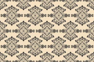 Afrika boho desenli desenli desenli Ikat desenli işlemeli motifler. Etnik faks çiçekli Hint deseni Ikat desenli Etnik desen. Sınır Hindistanı çiçekli Aztek nakış desenleri..