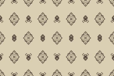 Afrika boho desenli desenli desenli Ikat desenli işlemeli motifler. Etnik faks çiçekli Hint deseni Ikat desenli Etnik desen. Sınır Hindistanı çiçekli Aztek nakış desenleri..