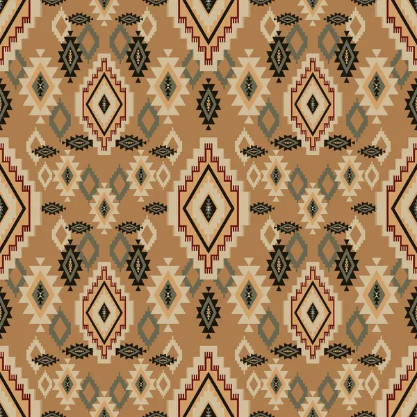 Başlık: Navajo kabile vektörünün pürüzsüz şekli. Yerli Amerikan süsü. Etnik güney batı dekoru tarzı. Boho geometrik süs. Vektör kusursuz desen. Meksika battaniyesi, halı. Örülmüş halı illüstrasyonu.