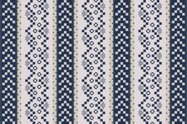 Navajo kabile vektörünün kusursuz şekli. Yerli Amerikan süsü. Etnik güney batı dekoru tarzı. Boho geometrik süs. Vektör kusursuz desen. Meksika battaniyesi, halı. Örülmüş halı illüstrasyonu