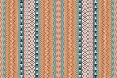 Navajo kabile vektörünün kusursuz şekli. Yerli Amerikan süsü. Etnik güney batı dekoru tarzı. Boho geometrik süs. Vektör kusursuz desen. Meksika battaniyesi, halı. Örülmüş halı illüstrasyonu