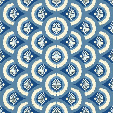 Motifler Afrika boho shibori Ikat desenli nakış sınırı. Etnik ikat çiçekli Shibori desenli Ikat deseni. Sınır Hindistan çiçekli Aztek nakış desenleri. Kusursuz sınır desenleri..
