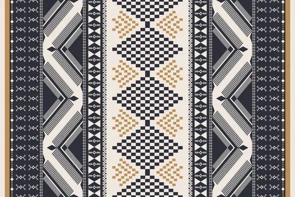 Navajo kabile vektörünün kusursuz şekli. Yerli Amerikan süsü. Etnik güney batı dekoru tarzı. Boho geometrik süs. Vektör kusursuz desen. Meksika battaniyesi, halı. Örülmüş halı illüstrasyonu