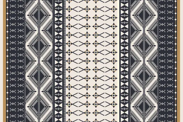 Navajo kabile vektörünün kusursuz şekli. Yerli Amerikan süsü. Etnik güney batı dekoru tarzı. Boho geometrik süs. Vektör kusursuz desen. Meksika battaniyesi, halı. Örülmüş halı illüstrasyonu